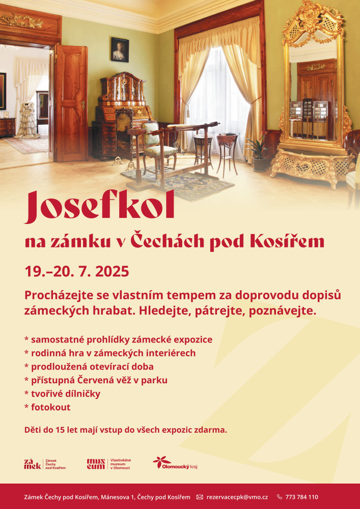 Josefkol - doprovodný program na zámku v Čechách pod Kosířem, 19. - 20. 7. 2025
