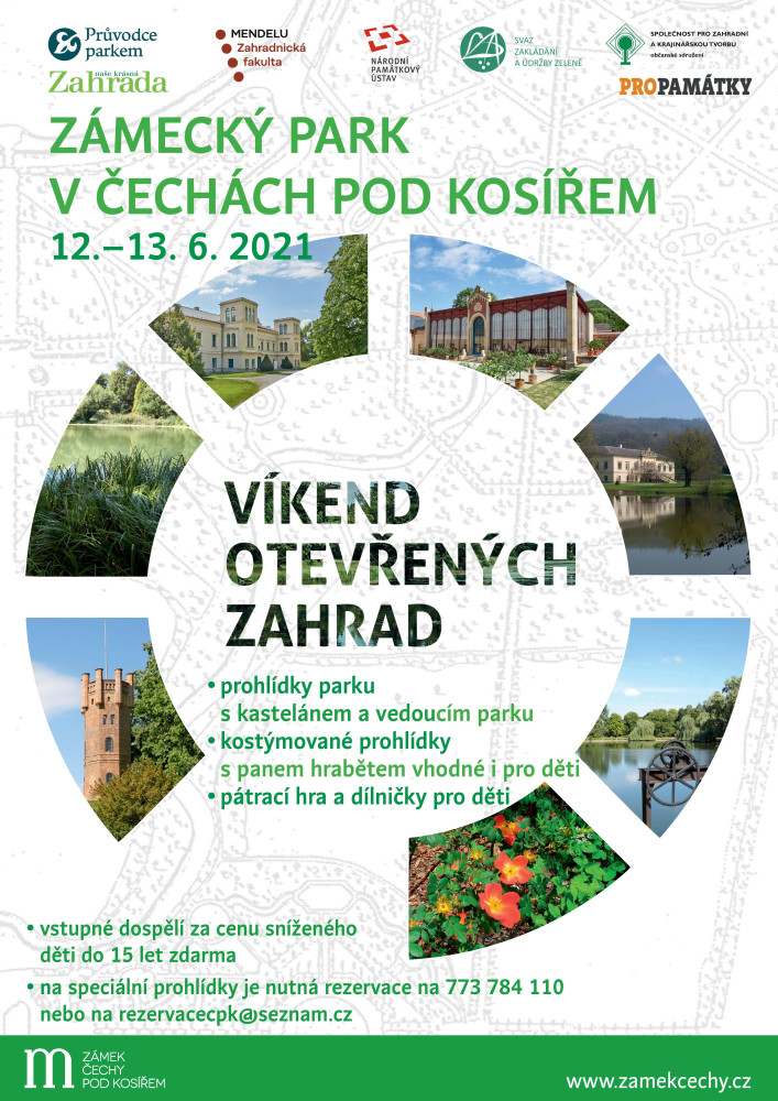 Víkend otevřených zahrad na zámku Čechy pod Kosířem, 12. - 13, června 2021