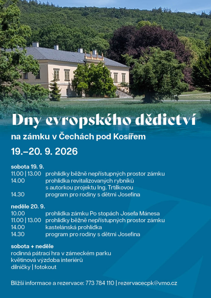 Dny evropského dědictví na zámku v Čechách pod Kosířem