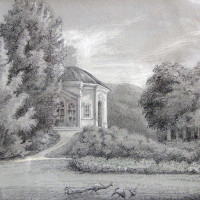 Mánesův altán přibližně v polovině 19. století
